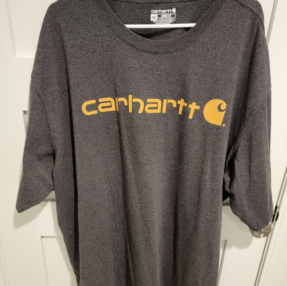 Carhartt Signature Logo Graphic Tee 3XL Heather Grey
